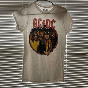White AC/DC T-shirt